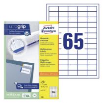 Avery Multipurpose etikett for generell bruk (Ultragrip), hvit, 38 X 21,2, modell 3666