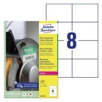 Avery Ultra Resistant Stretchable Etiketter (-40Oc Til +150Oc), hvite, 105 X 74, modell B3427-50