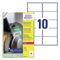 Avery Ultra Resistant Stretchable Etiketter (-40Oc Til +150Oc), hvite, 99 X 57, modell B7173-50