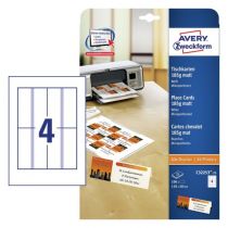 Avery bordkort, 185 G, mikroperforert, hvit, 110 X 40, modell C32253-25