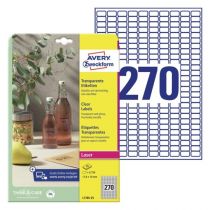 Avery Crystal Clear Labels (-20Oc Til +80Oc), Clear, 17,8 X 10, modell L7785-25