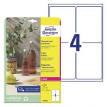 Avery Crystal Clear Labels (-20Oc Til +80Oc), Clear, 99,1 X 139, modell L7786-25
