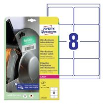 Avery Ultra Resistant Stretchable Labels (-40Oc Til +150Oc), Hvit, 99,1 X 67,7, modell L7914-10