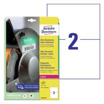 Avery Ultra Resistant Stretchable Labels (-40Oc Til +150Oc), Hvit, 210 X 148, modell L7916-10