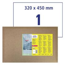 Avery antimikrobielle etiketter, avtagbare - Sra-størrelse, klare, 320 X 450, modell L8015Rev-5