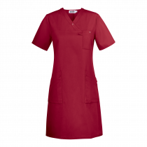 Smila Workwear Adina-kjole for kvinner, mørk rød, 1 stk ,SBG-70160-66