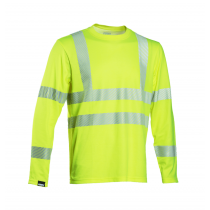 Dimex Hi-Vis Langermet Sikkerhets-T-skjorte, Gul, 1 stk, SDM-4248