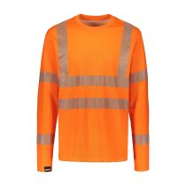 Dimex Hi-Vis Langermet Skjorte, Oransje, 1 stk, SDM-4295