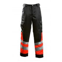 Dimex Hi-Vis Sikkerhetsbukser, Svart/Oransje, 1 stk, SDM-6220