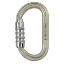 Petzl Karabiner OXAN Høy Styrke Oval Karabinkrok, SKRU-LÅS, Svart, 1 stk, SET-M72A-SLN