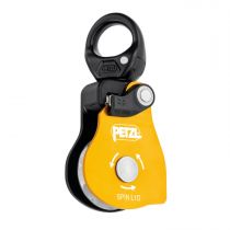 Petzl Spin L1D Veldig Høyt Effektiv Enkelblokk med Enveis Rotasjon og Sving, Gul, 1 stk, SET-P001AA00