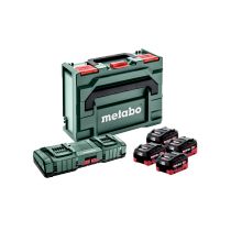 Metabo Basis-sett 4x LiHD 10Ah + ASC 145 DUO + metaBOX, SME-685143000