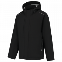 Tricorp Winter Tech Shell Jakke med Hette og Detaljer, Svart/Grå, 1 Stykke, SUT-402703BlackGrey