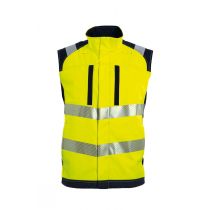 Tranemo Flammehemmende softshell vest, gul/marine, 1 stk, STN-51659594