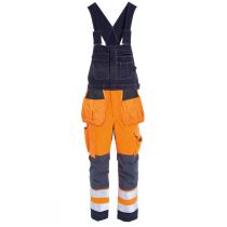 Tranemo Flammehemmende Bib 'n' Brace, oransje/marine, 1 stk, STN-52498493