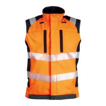 Tranemo Flammehemmende softshell vest, oransje/marine, 1 stk, STN-52639593