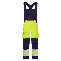 Tranemo 58858194 Flammehemmende foret Bib 'n' Brace, gul/marine, 1 stk., STN-58858194