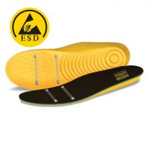 MEGAComfort Personal Anti-Tretthetsmatte ESD med dobbeltlags innleggssåler, gul, 1 par